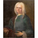 Porträtist des 18. Jh. "Porträt von Johann Caspar Nising", Öl/Lw. , unsigniert, rücks. Angaben zum