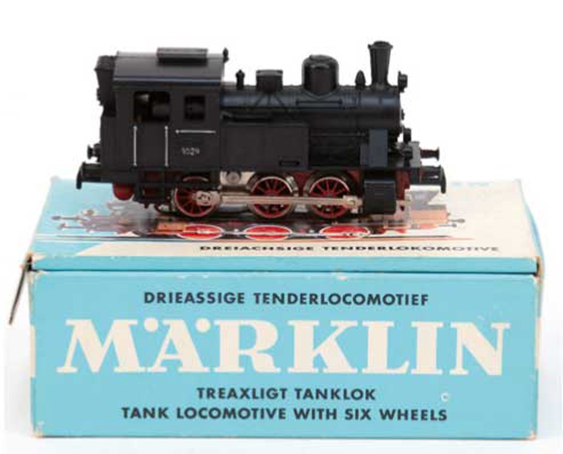 Märklin, Dreiachsige-Tenderlokomotive, Modell 3029, Spur HO, bespielt, im Originalkarton