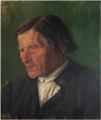 Dinger, Otto (1860 Düsseldorf-1928 Berlin) "Herrenporträt", Öl/ Lw. auf Holz, sign. o.r., kl. Farbv