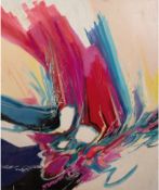 Künstler der 20. Jh. "Abstrakte Farbkomposition", Öl/Lw., unsign., 110x89 cm, ungerahmt