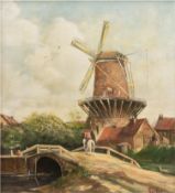 Valkis "Galeriemühle", Öl/Lw., signiert u.r., 40x35 cm, Rahmen