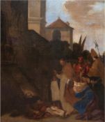 Cortona, Pietro da (1596-1669) Zuschreibung "Biblische Szene", unvollendet,  Öl/Lw., unsigniert, 73