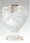 Kerzenleuchter "Hahn", Lalique, signiert, H. 11,5 cm