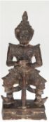 Lokapala, Tempelwächter mit Schwert, antik, Bronze, dunkel patiniert, H. 33 cm
