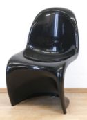 Stuhl, Verner Panton für Vitra, Kunststoff, schwarz, 84x49x58 cm