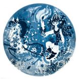 Meissen-Sammelteller "Schneekönigin", 1979, blaue Unterglasbemalung, 1. Wahl, Dm. 26 cm