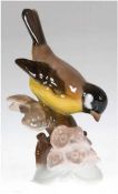 Porzellan-Figur "Meise", Rosenthal, Entw. Hugo Meisel, sign., polychrom bemalt, H. 10,5 cm