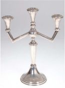 Kerzenleuchter, Matadim, 800er Silber, punziert, 217 g, 3-flammig, H. 26 cm