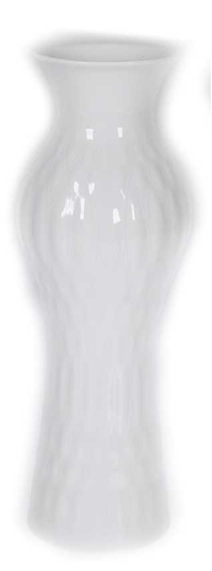 Meissen-Vase, 1970er Jahre, 1 Schleifstrich, weiß glasiert, Gebrauchspuren, H. 28 cm