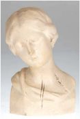 Büste "Frau" Keramik, mit Bodenmarke "Kochendörfer, Original Hofkunstanstalt * Medaille f. Kunst, M