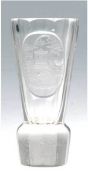Altes Freimaurer-Logenglas, 19. Jh., mit persönlicher Widmung, H. 14,5 cm
