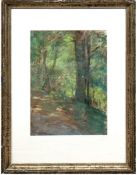 Reiser, Theo (1877-1941) "Wald", Pastell, sign. und dat. 1921 u.l., 33x24 cm, hinter Glas im Passep