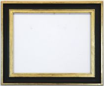 Rahmen, um 1900, Holz, schwarz/gold gefaßt, Falzmaß 61,5x79,5 cm, Außenmaß 85x103 cm