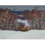 Dotschkin, Nikolaj "Winterliche Stille", Öl/Lw., rückseitig auf Rahmen bez., 22x27 cm, Rahmen