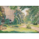 Ter Hell, Willy (1883-1947) "Parklandschaft", Pastell, signiert und datiert '25, 24x33 cm, hinter G