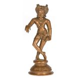 Figur "Shiva", Bronze, Indien, auf Lotusthron, H. 22,5 cm