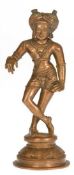 Figur "Shiva", Bronze, Indien, auf Lotusthron, H. 22,5 cm