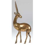 Figur "Stehende afrikanische Gazelle", Bronze, H. 28 cm