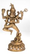 Shiva´s göttllicher Tanz, Indien, Bronze, Figuren auf Lotos