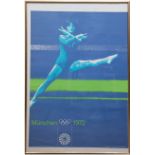 Plakat "Olympia 1972 München-Turnen", Foto Max Mühlberger, 07.70 09, Druck bei Gerber München, 84x5