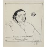 Janssen, Horst (1929 Hamburg-1995 ebenda) "Bildnis Hermann Laatzen", Org. Litho., mit Bleistift sig