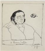 Janssen, Horst (1929 Hamburg-1995 ebenda) "Bildnis Hermann Laatzen", Org. Litho., mit Bleistift sig