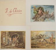 Chirico, Georigio de (1888-1978) Mappe "Dieci tavole dedicate all'IRI", 10 Drucken des Künstlers, I