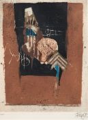 Friedländer, Johnny (1912 Pleß/ Oberschlesien-1992 Paris) "Abstrakte Komposition", Aquatinta-Radier