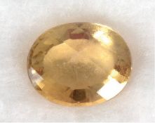 Natural Citrin, 2,81 ct, oval facettiert, orangegelb, 10,5x8,48x5,42 mm