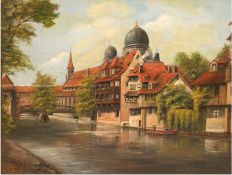 Drechsel, Karl Christian Hermann (1870-?) "Stadt in Franken", Öl/Holz, sign. u.l. und dat. 1911,  3