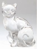 Figur "Sitzende Katze", Lead Crystal, H. 14,5 cm