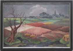 Schrikkel, Louis (1902-1995, Neue Sachlichkeit) "Weite Landschaft", Öl/Lw., sign. u.r. und dat. 193