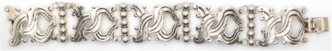 Armband, Mexico Taxco, 925er Silber, Kastenschloß, L. 21 cm, B. 2,7 cm