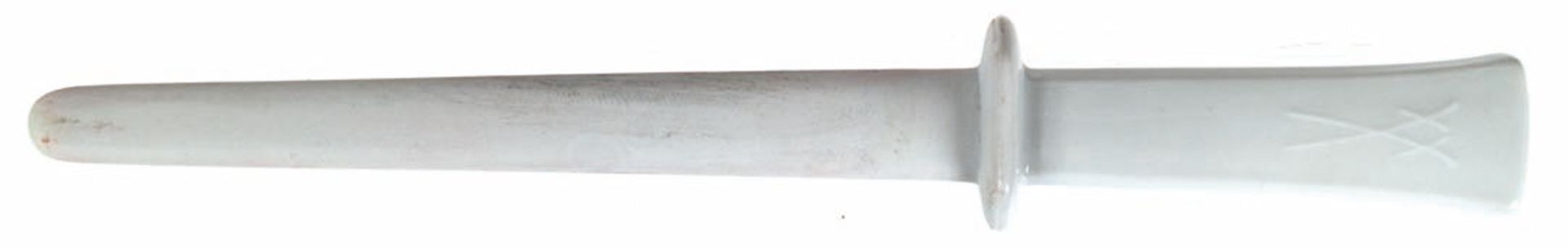 Meissen-Messerschärfer, weiß, Griff glasiert, 1. Wahl, L. 26 cm