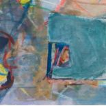 Munteanu-Rimnic, Michaela "Abstrakte Komposition", Aquarell, rücks. bez., 17x17 cm, hinter Glas im