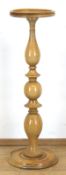 Säule, Esche/Buche, gedrechselt, runder Stand und Abschluß, H. 86 cm, Dm. 25 cm