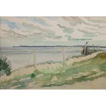 Klien "Ostseestrand", Aquarell, sign. u.l., 30x40 cm, hinter Glas und Rahmen