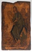 Ikone "Johannes der Täufer", Rußland um 1900, Eitempra/ Holz, 30x18 cm