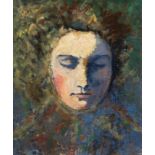 Koch-Stetter, Dora (1881 Bayreuth-1968 Ahrenshoop-Althagen) "Porträt einer jungen Frau, vermutlich