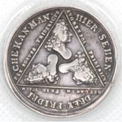 Silber-Medaille "Auf die Eroberung Stralsund", Pommern-Stralsund 1715