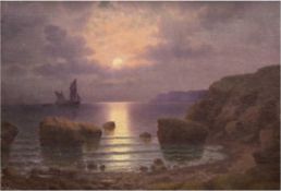 Shevtsov (Russisch-ukrainischer Maler, 1. Hälfte 20. Jh.) "Abendstimmung am Schwarzen Meer bei Odes