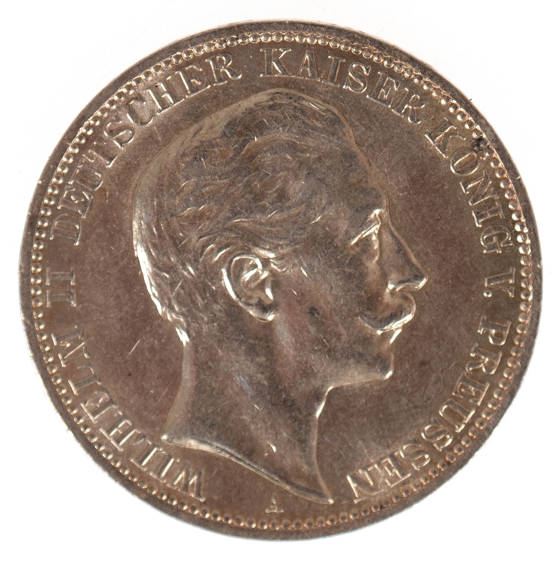 3 Mark, Preussen 1910 A, König und Kaiser von Preussen, 900er Silber