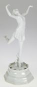Art--Deco-Figur "Ballett-Tänzerin", weiß, Rosenthal, Bavaria, 1930er Jahre, Entwurf Dorothea Charol