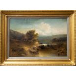 Sinclair, M. (1911-?) "Landschaft in Wales", Öl/ Lw., sign. u.l., oben mittig kl. Riß, 62x91 cm, Ra