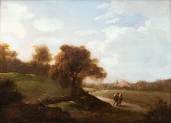 Holländischer Maler 17. Jh. Umkreis Jan von Goyen (1595-1656) " Landschaft mit Personenstaffage", Ö