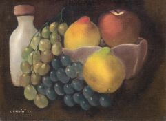 Mazzini, E. "Stilleben mit Früchten", Öl/ Lw., sign. u.l., 28x34 cm, Rahmen