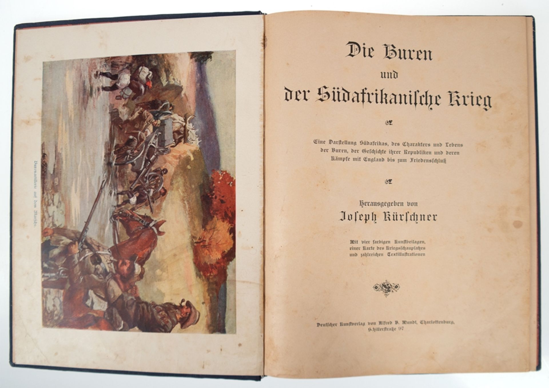 Buch "Der Südafrikanische Krieg", herausgegeben Joseph Kürschner, dabei Karte des Südafrikanischen