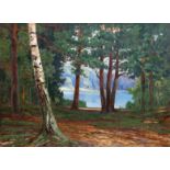 Eicken, Elisabeth von (1862 Mühlheim a.d.Ruhr-1940 Potsdam) "Impressionistische Landschaft mit Blic