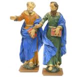 Die Hll. Petrus und Paulus. Holz, geschnitzt, Farbfassung
