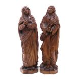 Johannes und Muttergottes. Holz, geschnitzt